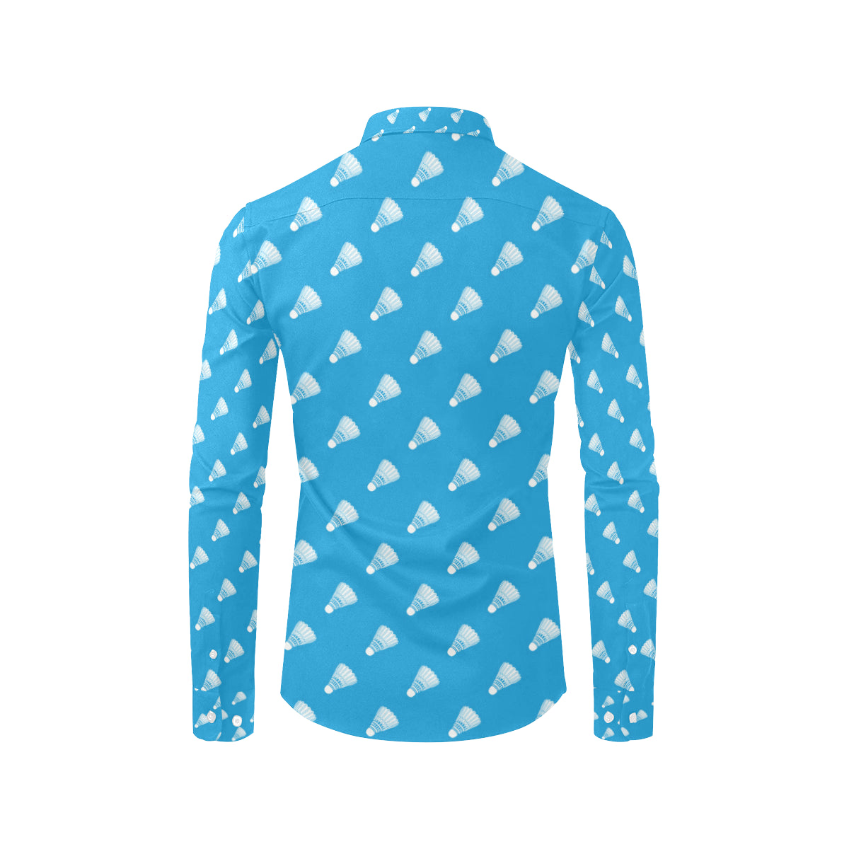 Badminton Ball Pattern Print Design 08 Men's Long Sleeve Shirt