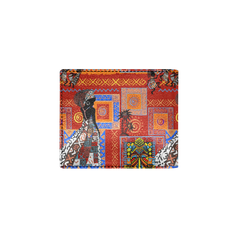 African Print Pattern Men's ID Card Wallet