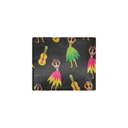 Hula Dancers Hawaiian Girl Pattern Print Design 03 Men's ID Card Wallet