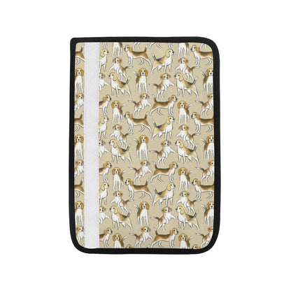 Beagle Pattern Print Design 04 Car Seat Belt Cover