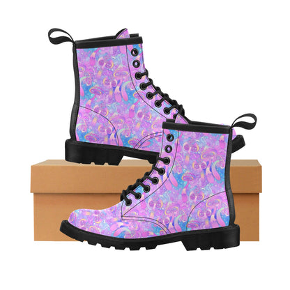Psychedelic Trippy Mushroom Print Women's Boots