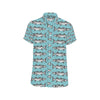 Barracuda Pattern Print Design 03 Men's Short Sleeve Button Up Shirt