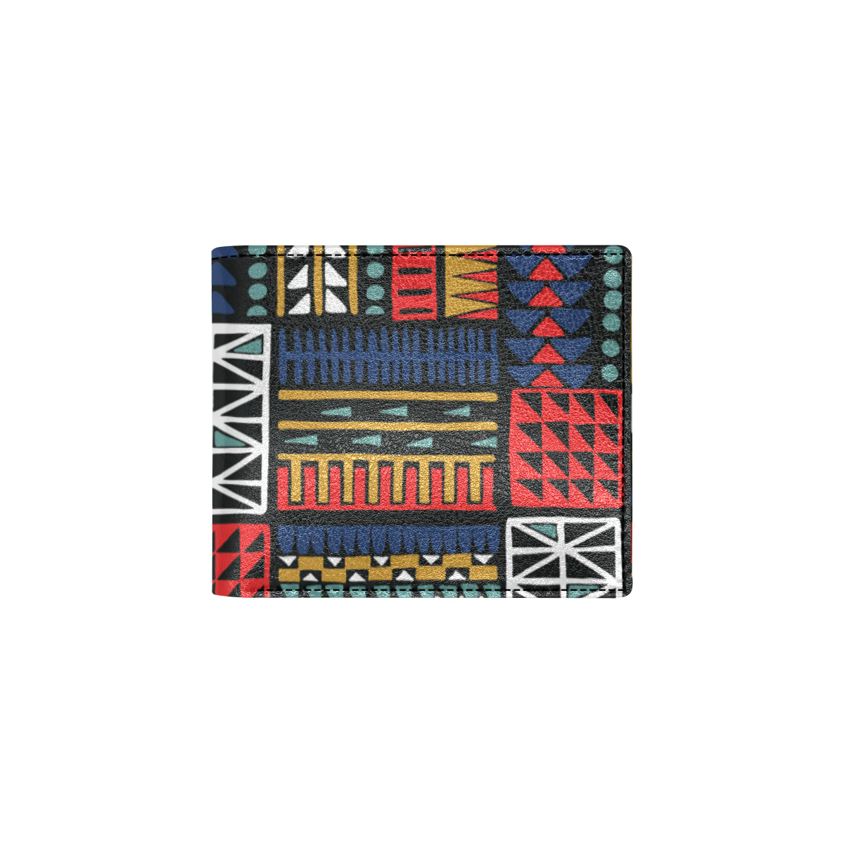 Kente Pattern Print Design 02 Men's ID Card Wallet