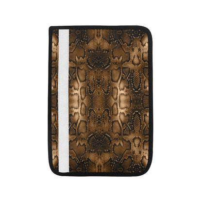 Snake Skin Brown Print Car Seat Belt Cover