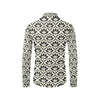 Lotus Pattern Print Men's Long Sleeve Shirt