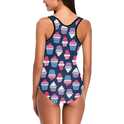 Cupcake Pattern Print Design CP04 Women Swimsuit