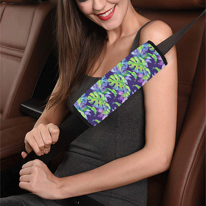 Tropical Flower Pattern Print Design TF019 Car Seat Belt Cover