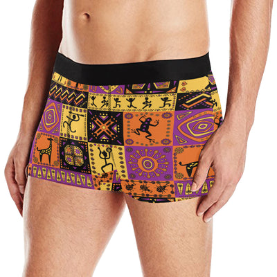 African Pattern Print Design 02 Men's Boxer Briefs