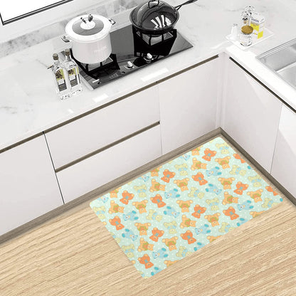 Bear Pattern Print Design 02 Kitchen Mat