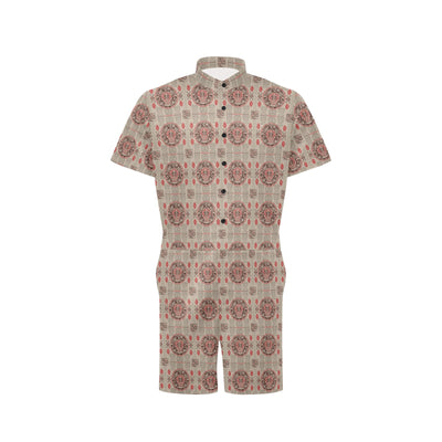 Calendar Aztec Print Pattern Men's Romper