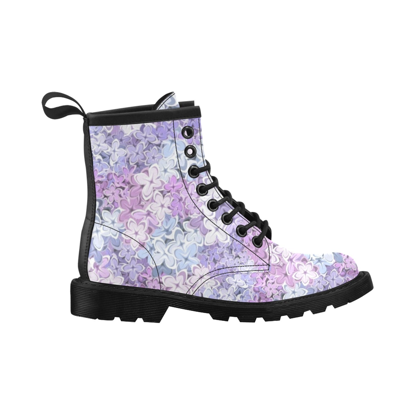 Lilac Pattern Print Design LI01 Women's Boots