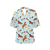 Horse Cute Themed Pattern Print Women's Hawaiian Shirt