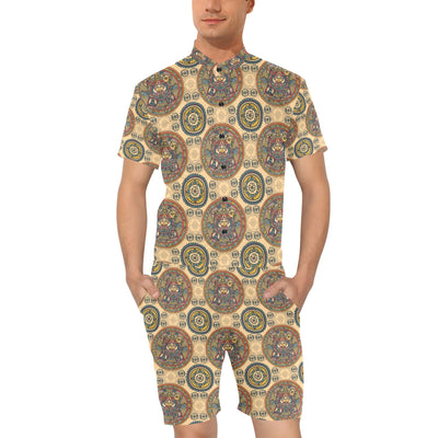 Calendar Aztec Pattern Print Design 02 Men's Romper