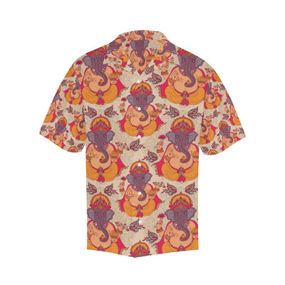 Ganesha Indian Pattern Print Design 02 Men's Hawaiian Shirt