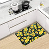 Yellow Hibiscus Pattern Print Design HB08 Kitchen Mat