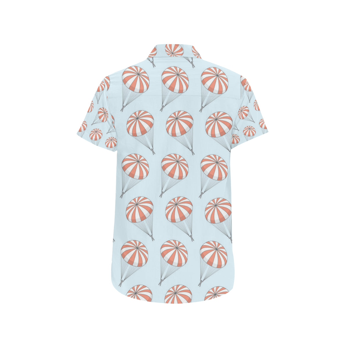 Skydiving Pattern Print Design 01 Men's Short Sleeve Button Up Shirt