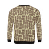 Tiki Brown Symbol Print Men Long Sleeve Sweatshirt