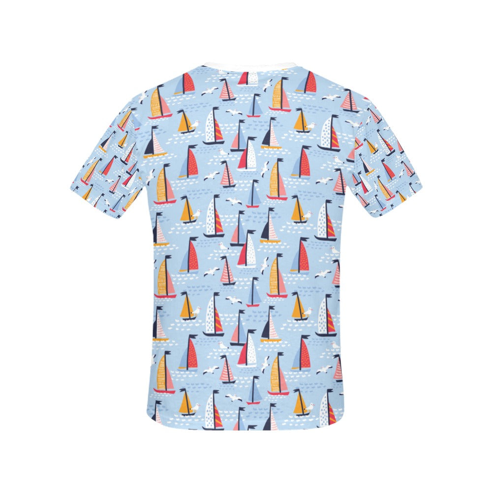 Sailboat Print Design LKS304 Women's  T-shirt