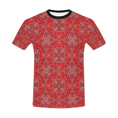 Bandana Red Pattern Print Design LKS3010 Men's All Over Print T-shirt