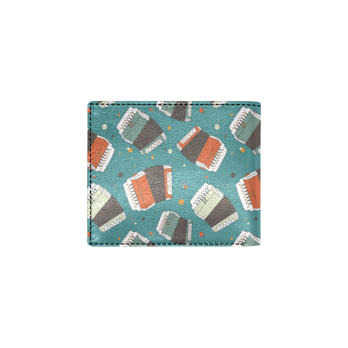 Accordion Pattern Print Design 02 Men's ID Card Wallet