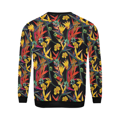 Bird Of Paradise Pattern Print Design BOP016 Men Long Sleeve Sweatshirt