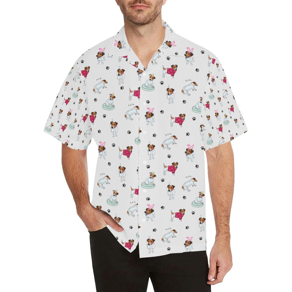 Russell Terriers Print Design LKS308 Men's Hawaiian Shirt