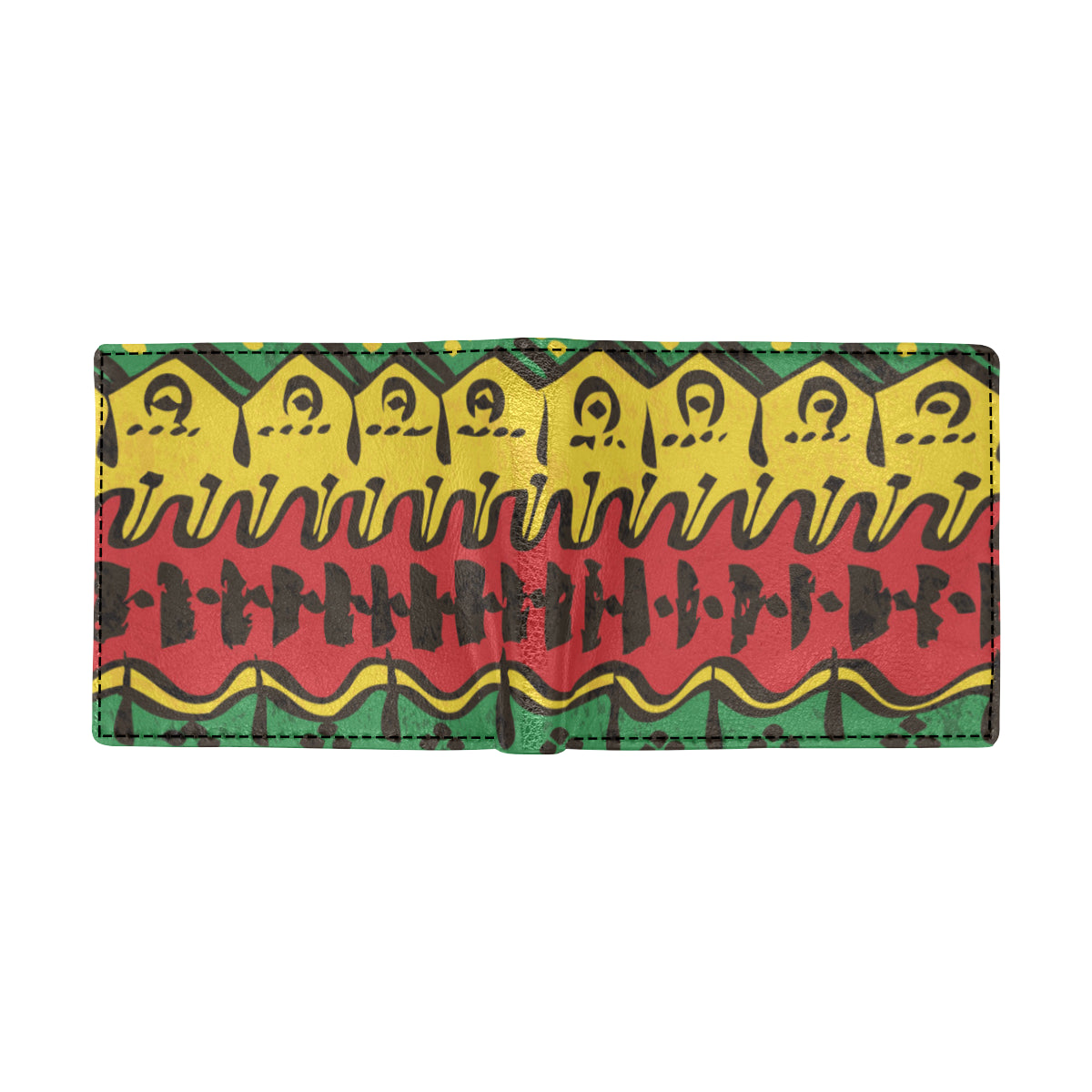 Rasta Pattern Print Design A01 Men's ID Card Wallet