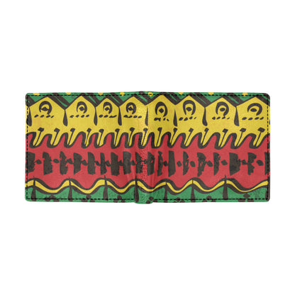 Rasta Pattern Print Design A01 Men's ID Card Wallet