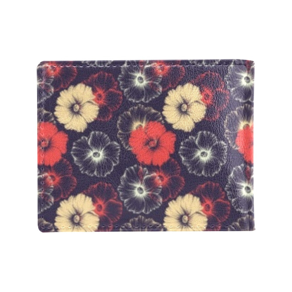 Tropical Flower Print Design LKS302 Men's ID Card Wallet