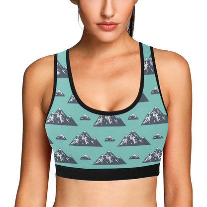 Mountain Pattern Print Design 01 Sports Bra