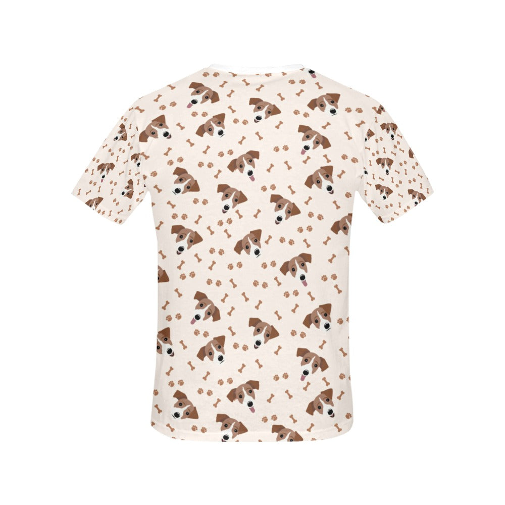Russell Terriers Paw Print Design LKS303 Women's  T-shirt