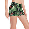 Bird Of Paradise Pattern Print Design BOP05 Yoga Shorts