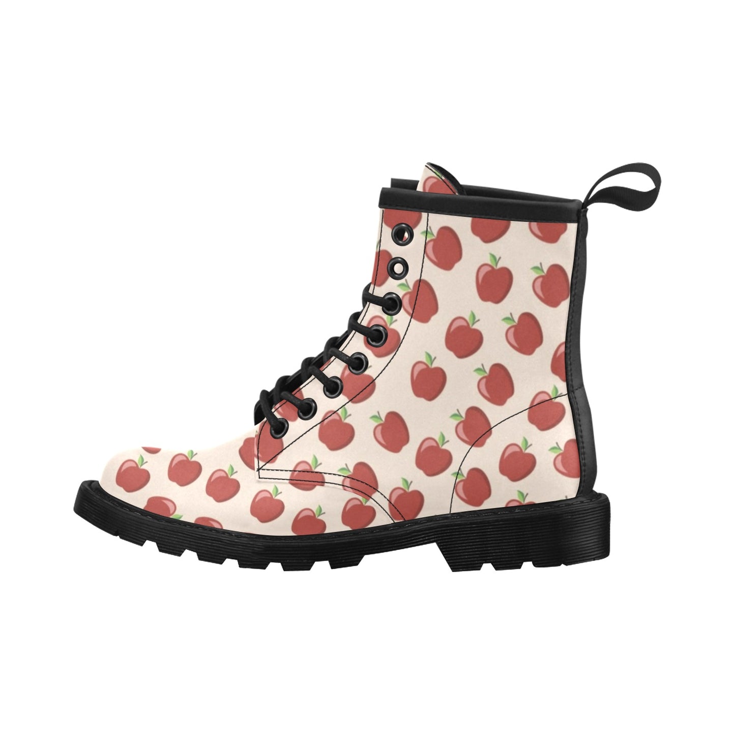 Apple Pattern Print Design AP01 Women's Boots