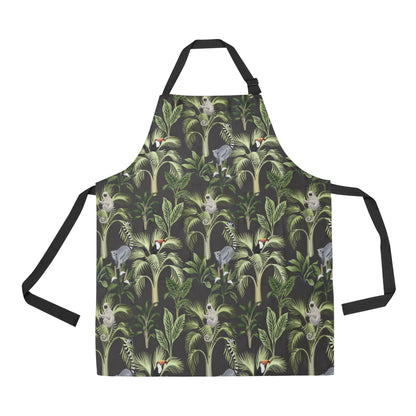 Rainforest Pattern Print Design RF05 Apron with Pocket