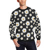 Daisy Pattern Print Design DS02 Men Long Sleeve Sweatshirt