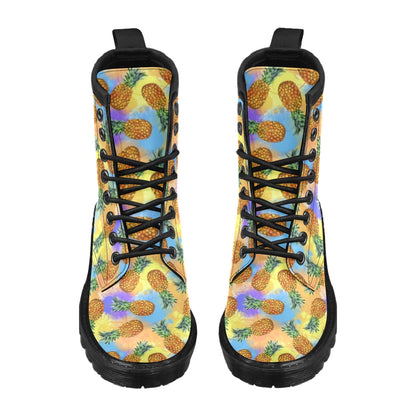 Pineapple Pattern Print Design PP09 Women's Boots