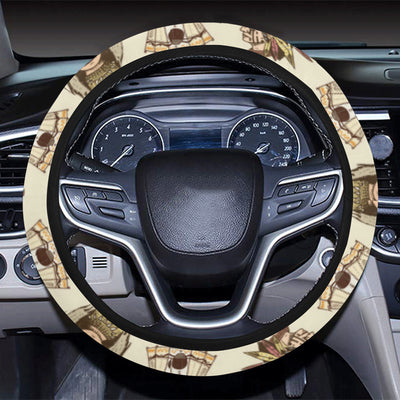 Native Indian Pattern Design Print Steering Wheel Cover with Elastic Edge