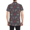 Dragonfly Pattern Print Design 01 Men's Short Sleeve Button Up Shirt