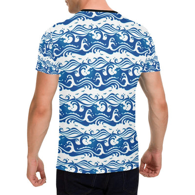 Wave Print Design LKS303 Men's All Over Print T-shirt