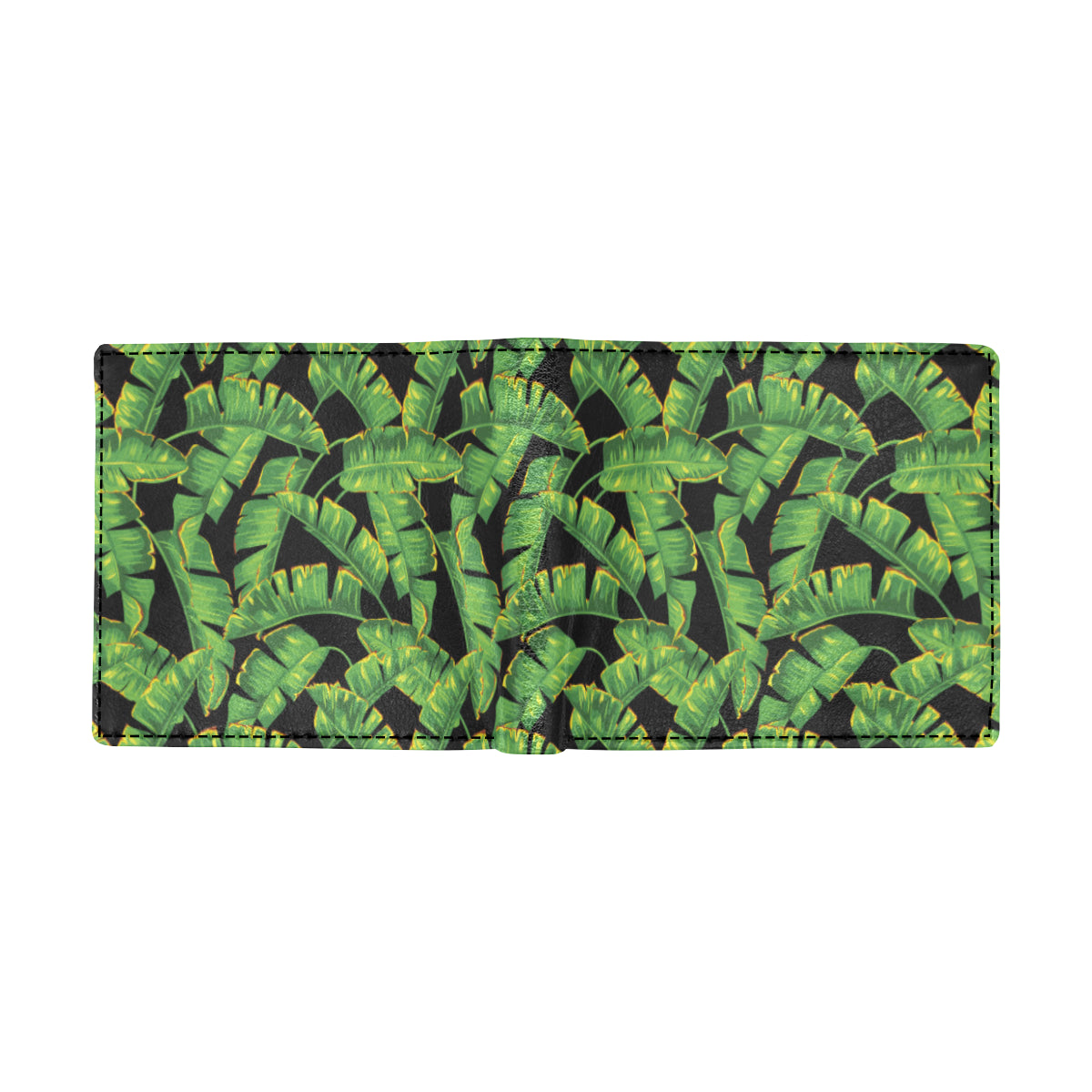 Banana Leaf Pattern Print Design 03 Men's ID Card Wallet