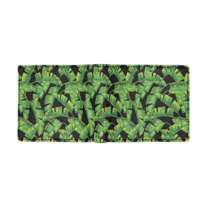 Banana Leaf Pattern Print Design 03 Men's ID Card Wallet