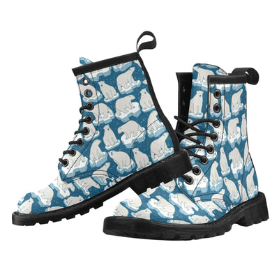 Polar Bear Pattern Print Design PB03 Women's Boots