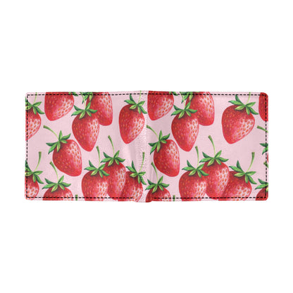 Strawberry Pattern Print Design SB03 Men's ID Card Wallet