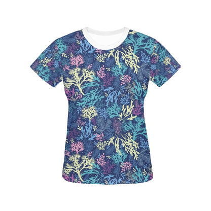 Seaweed Print Design LKS301 Women's  T-shirt