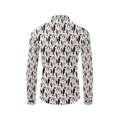Penguin Themed Men's Long Sleeve Shirt