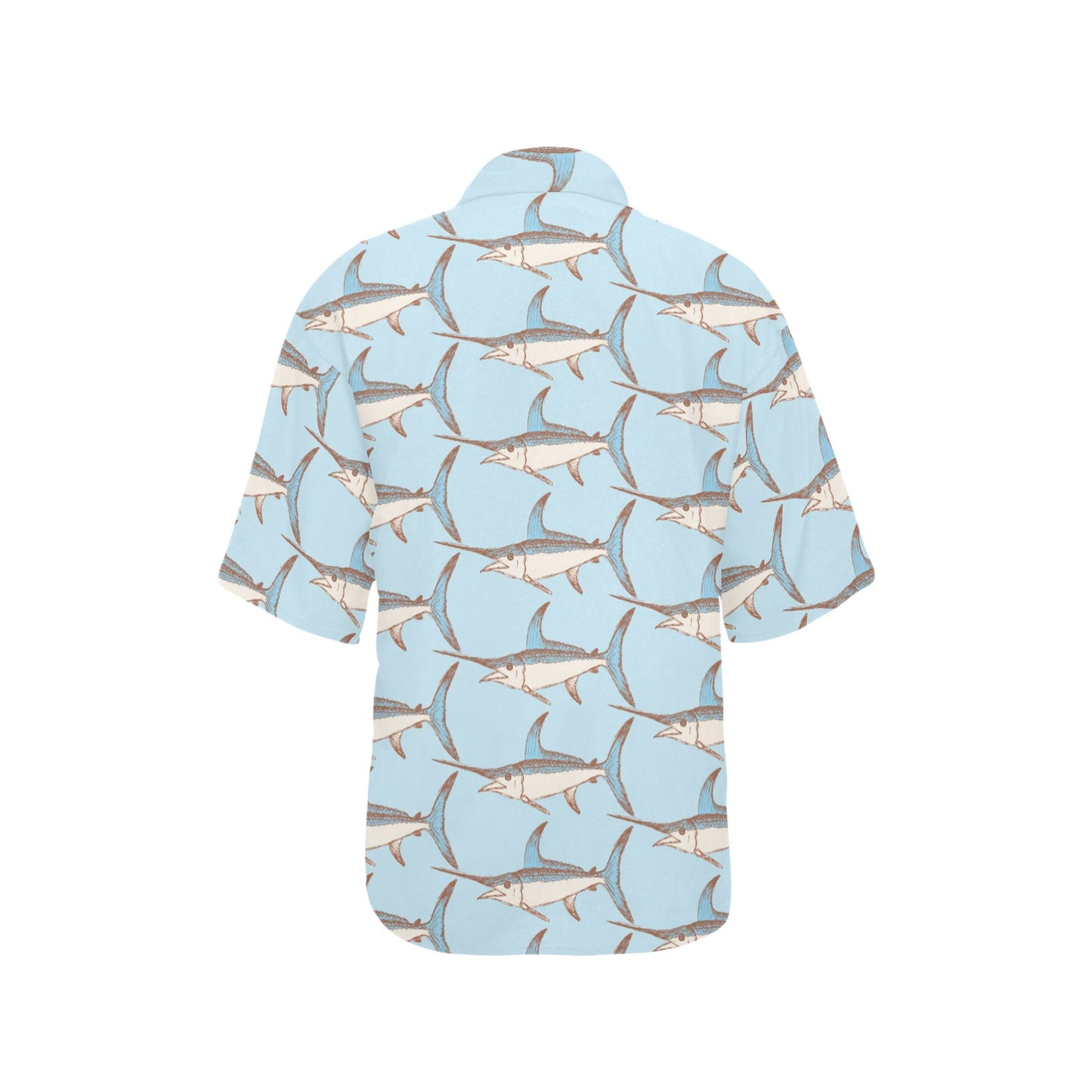 Swordfish Pattern Print Design 01 Women's Hawaiian Shirt