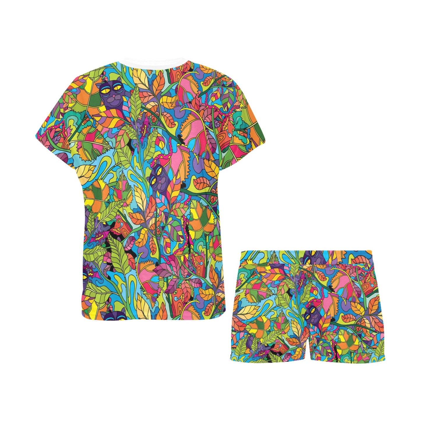 Trippy Print Design LKS301 Women's Short Pajama Set