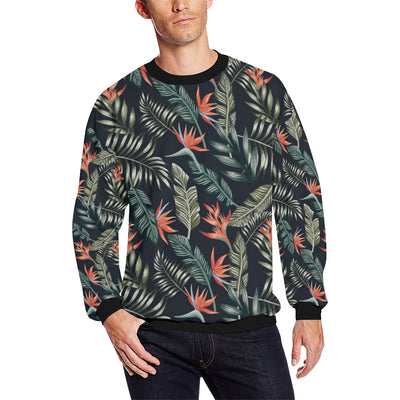 Bird Of Paradise Pattern Print Design BOP02 Men Long Sleeve Sweatshirt