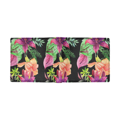 Amaryllis Pattern Print Design AL09 Men's ID Card Wallet