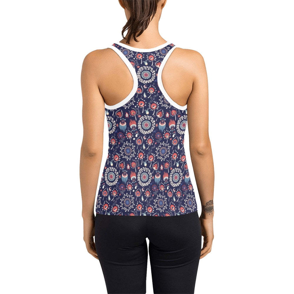 Suzani Print Design LKS305 Women's Racerback Tank Top